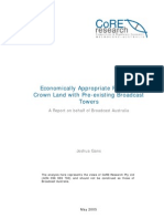 Economically Appropriate Rents For Crown Land With Pre-Existing Broadcast Towers