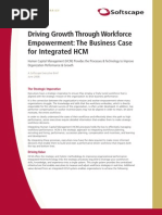 Softscape Executive Brief: Driving Growth Through Workforce Empowerment: The Business Case For Integrated HCM Human Capital Manageme