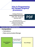 Introduction To Programming Massively Parallel Graphics Processors