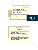 Fundamentos Filosoficos de La Educacion