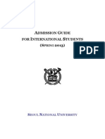 A G I S: Dmission Uide FOR Nternational Tudents