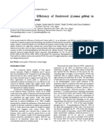 Assessment of The Efficiency of Duckweed (Lemna Gibba) in Wastewater Treatment