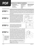 Step 1: Instructions For Cabinet Installation