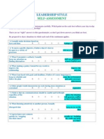 Leadership Style Self Assesment