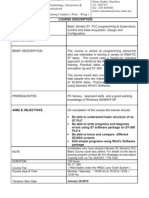 SCADA PLC S7 Basic Programming Course Content