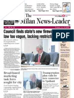 The Milan News-Leader Front Page