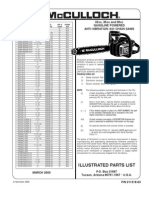 McColloch Chainsaws 32cc 35cc 38cc Anti Vibe Illustrated Parts List