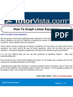 How To Graph Linear Equations