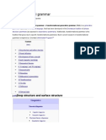 Transformational Grammar: Deep Structure and Surface Structure