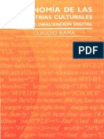 Libro - Economía de Las Industrias Culturales en La Globalizaciòn Digital - Claudio Rama