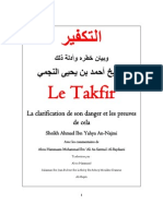 Le Takfir Et La Clarification de Son Danger Et Les Preuves de Cela (Shaykh An Najmî)