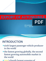 Export of Automobile - by Sandeep Kumar Sec A