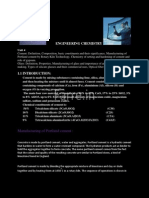 Engineering Chemistry: Manufacturing of Portland Cement