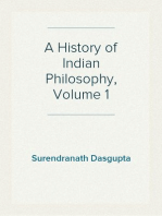 A History of Indian Philosophy, Volume 1