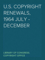 U.S. Copyright Renewals, 1964 July - December