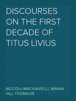 Discourses on the First Decade of Titus Livius