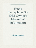 Essex Terraplane Six 1933 Owner's Manual of Information