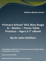 Primary School ‘KS1 (Key Stage 1) - Maths – Times Table Practice – Ages 5-7’ eBook