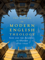 The Making of Modern English Theology: God and the Academy at Oxford, 1833-1945