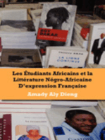 Les etudiants africains et la litterature negro-africaine d'expression francaise