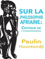 Sur la philosophie africaine: Critique de l�ethnophilosophie