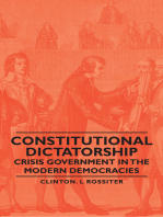 Constitutional Dictatorship - Crisis Government in the Modern Democracies