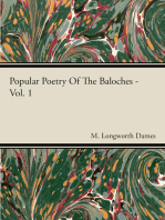 Popular Poetry Of The Baloches - Vol 1