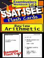 SSAT-ISEE Test Prep Arithmetic Review--Exambusters Flash Cards--Workbook 2 of 3: SSAT Exam Study Guide