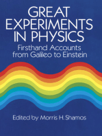 Great Experiments in Physics: Firsthand Accounts from Galileo to Einstein