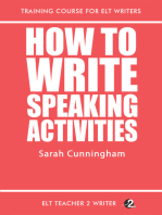 How To Write Speaking Activities