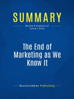 The End of Marketing as We Know It (Review and Analysis of Zyman's Book)