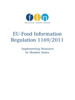 EU-Food Information Regulation 1169/2011: Implementing Measures by Member States