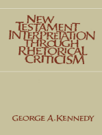 New Testament Interpretation Through Rhetorical Criticism