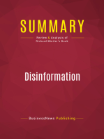 Summary: Disinformation: Review and Analysis of Richard Miniter's Book