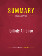 Summary: Unholy Alliance: Review and Analysis of David Horowitz's Book