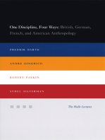 One Discipline, Four Ways: British, German, French, and American Anthropology