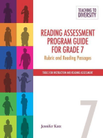 Reading Assessment Program Guide For Grade 7: Rubric and Reading Passages