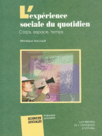 L' Expérience sociale du quotidien: Corps, espace, temps