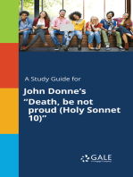 A Study Guide for John Donne's “Death, be not proud (Holy Sonnet 10)”