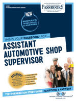 Assistant Automotive Shop Supervisor: Passbooks Study Guide