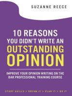 10 Reasons You Didn't Write an Outstanding Opinion