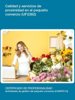 UF2382 - Calidad y servicios de proximidad en el pequeño comercio