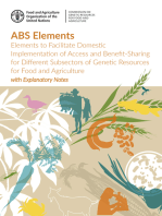 Abs Elements: Elements to Facilitate Domestic Implementation of Access and Benefit-Sharing for Different Subsectors of Genetic Resources for Food and Agriculture with Explanatory Notes