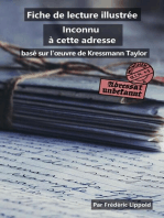 Fiche de lecture illustrée - Inconnu à cette adresse, de Kressmann Taylor