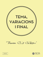 Tema, variacions i final: Per a piano sol