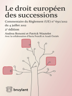 Le droit européen des successions: Commentaire du Règlement n°650/2012 du 04 juillet 2012