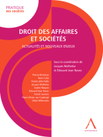 Droit des affaires et sociétés: Actualités et nouveaux enjeux (Droit belge)