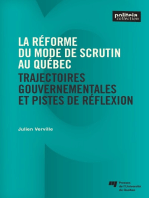 La réforme du mode de scrutin au Québec: Trajectoires gouvernementales et pistes de réflexion