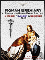 The Roman Breviary: in English, in Order, Every Day for October, November & December 2019