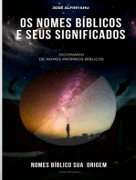 Os Nomes Bíblicos e seus significados: Dicionário de nomes próprios Bíblicos